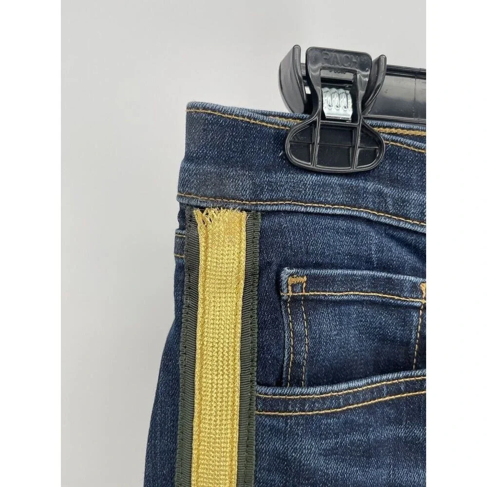 Veronica Beard Jeans Women's Dark Vintage Stripe Carolyn Baby Boot Jeans Size 28